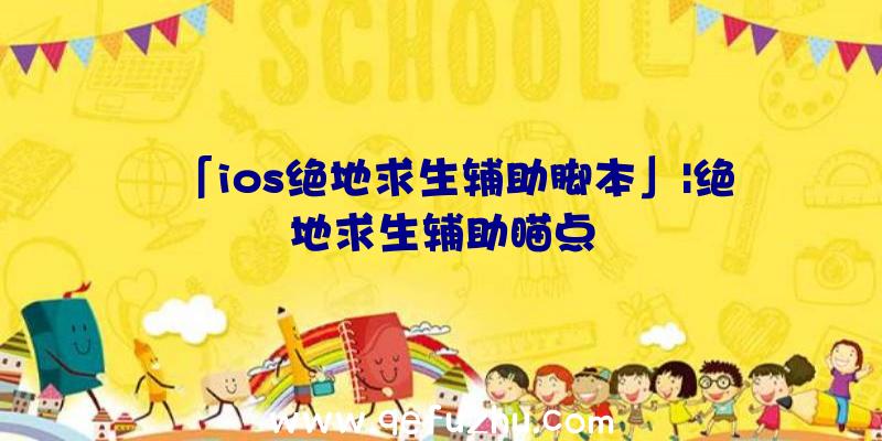 「ios绝地求生辅助脚本」|绝地求生辅助瞄点